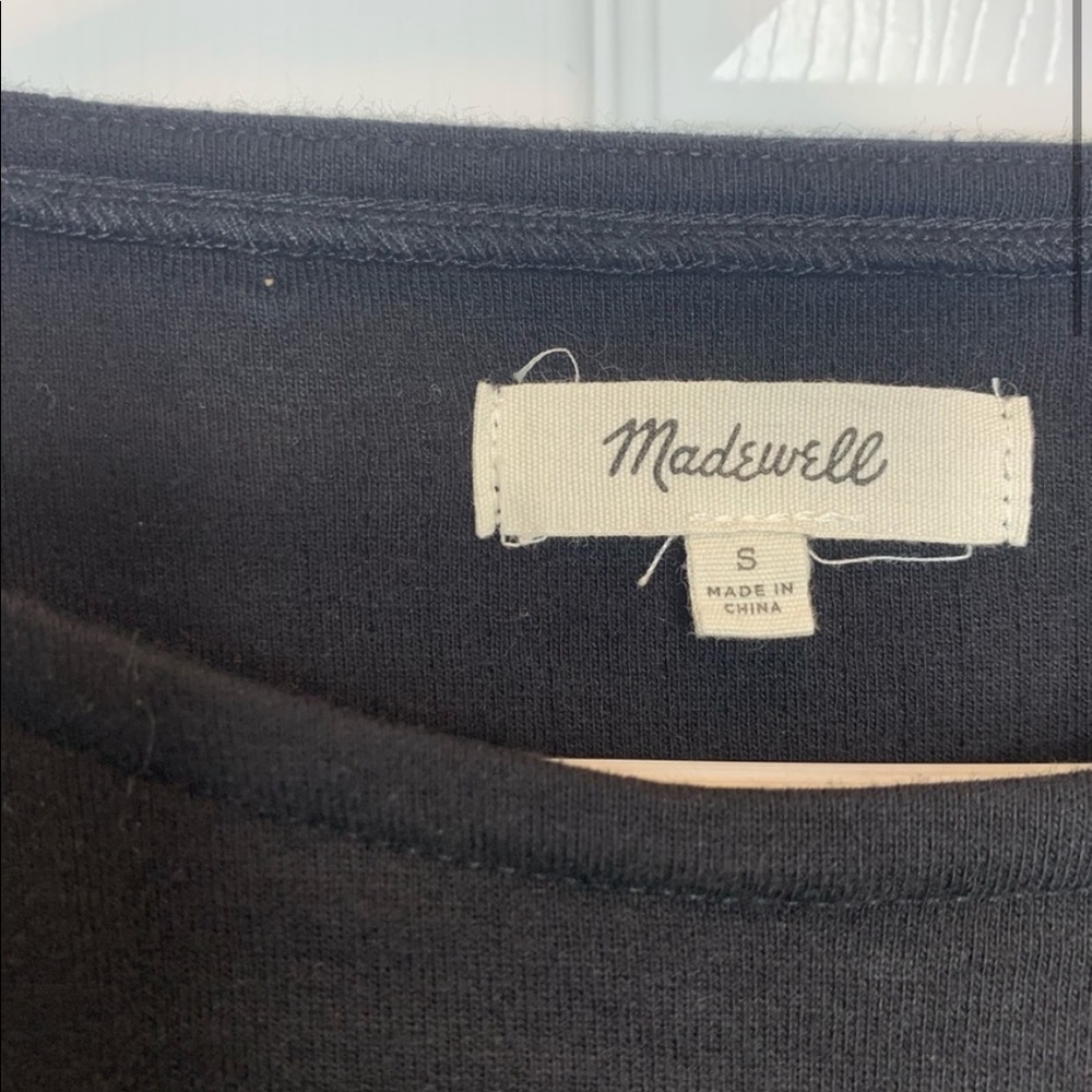 Madewell side tie long sleeve black tee - Picture 3 of 7